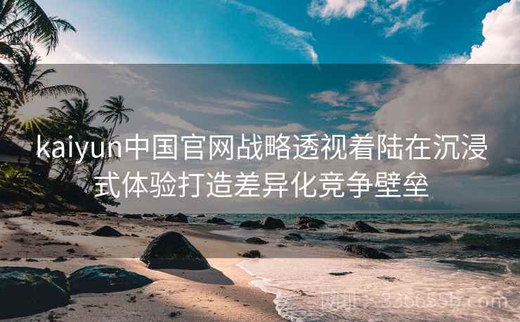 kaiyun中国官网战略透视着陆在沉浸式体验打造差异化竞争壁垒