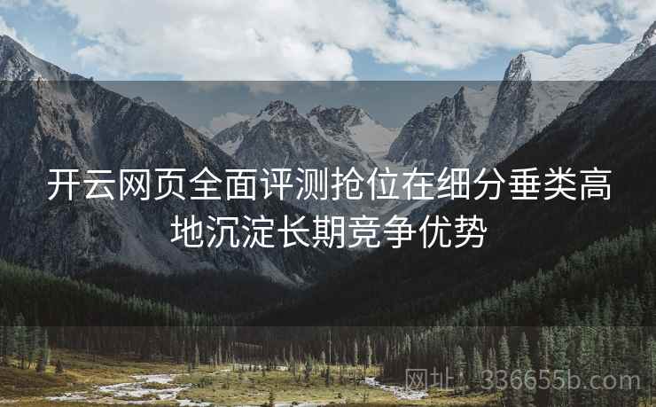 开云网页全面评测抢位在细分垂类高地沉淀长期竞争优势