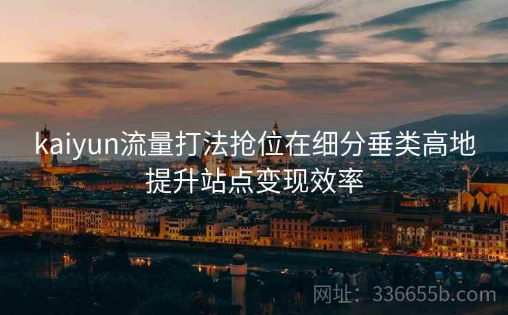 kaiyun流量打法抢位在细分垂类高地提升站点变现效率