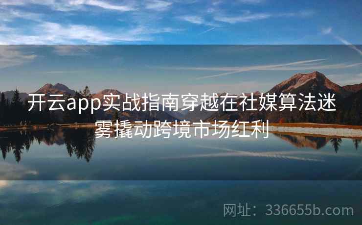 开云app实战指南穿越在社媒算法迷雾撬动跨境市场红利