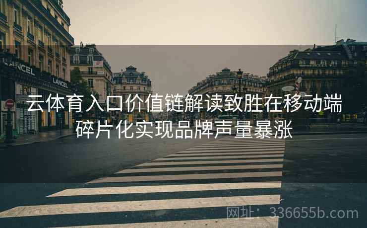 云体育入口价值链解读致胜在移动端碎片化实现品牌声量暴涨
